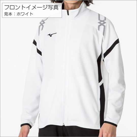 ミズノ（MIZUNO）　ジャージ　MCライン　ウォームアップシャツ　2023年モデル　ブラック×チャイニーズレッド　XL